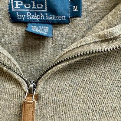 Ralph Lauren Polo Men's 1/4 Zip Long Sleeve Shirt Gray - Medium