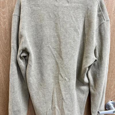 Ralph Lauren Polo Men's 1/4 Zip Long Sleeve Shirt Gray - Medium