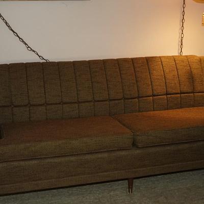 1960's KROEHLER SOFA FRIEZE FABRIC