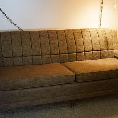 1960's KROEHLER SOFA FRIEZE FABRIC