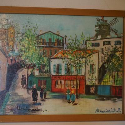 VERY COLORFUL CLASSIC MCM LITHOGRAPHS FRENCH STREET SCENES PAIR