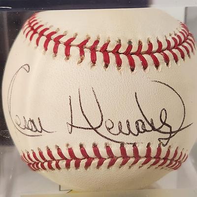 Lot of 4 OMLB Signed Autographed Baseballs Woody Held Dick Drago Cesar Devarez Jeffery Hammonds