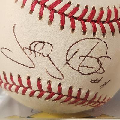 Lot of 4 OMLB Signed Autographed Baseballs Woody Held Dick Drago Cesar Devarez Jeffery Hammonds