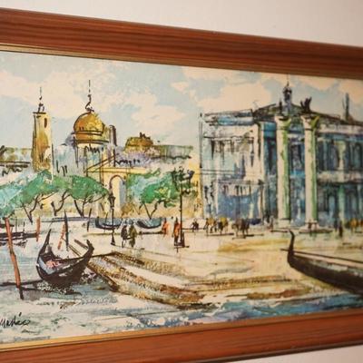 1960's FRAMED PRINT ON BOARD