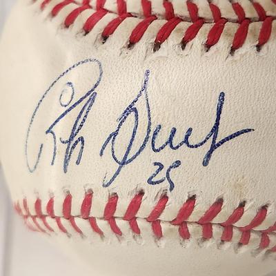 Lot of 4 OMLB Signed Autographed Baseballs Joe Kerrigan, Jaun Guzman, Dwight Evans, Ricky Bones