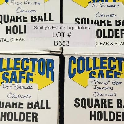 Lot of 4 OMLB Signed Autographed Baseballs Rick Krivda Don Bayloy Rocky Bob Johnson Al Bumbry #1