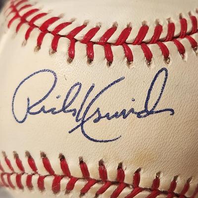 Lot of 4 OMLB Signed Autographed Baseballs Rick Krivda Don Bayloy Rocky Bob Johnson Al Bumbry #1