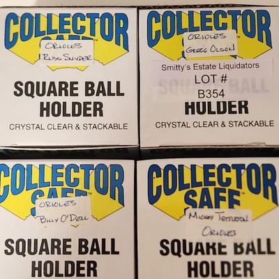 Lot of 4 OMLB Signed Autographed Baseballs Gregg Olson,,Billy O'Dell, Mickey Tettleton , Russ Snyder