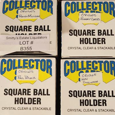 Lot of 4 OMLB Signed Autographed Baseballs Johnny Oates, Ken Singleton, Randy Milligan, Paul Blair