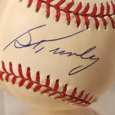 Lot of 4 OMLB Signed Autographed Baseballs Mike Toorez, Bob Turley, Dave McNally, Don Stanhouse