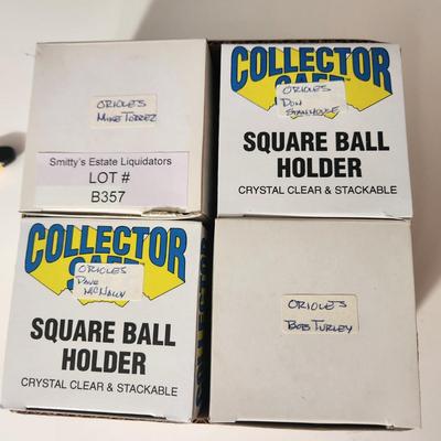 Lot of 4 OMLB Signed Autographed Baseballs Mike Toorez, Bob Turley, Dave McNally, Don Stanhouse