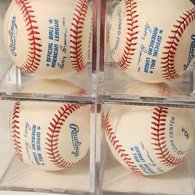 Lot of 4 OMLB Signed Autographed Baseballs Brad Pennington, Andy Etchebarren, Dick Kryhoski, Terry Crowley