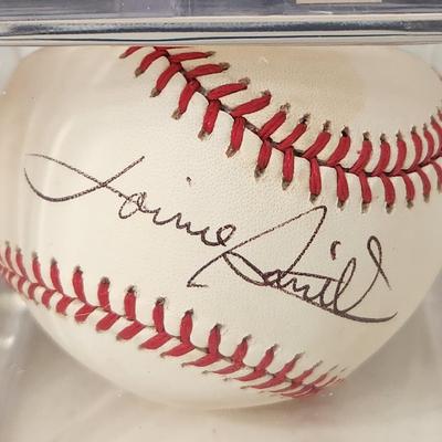 Lot of 4 OMLB Signed Autographed Baseballs Gene Woodling, Harold Reynolds, Larry Sheets, Lonnie Smith