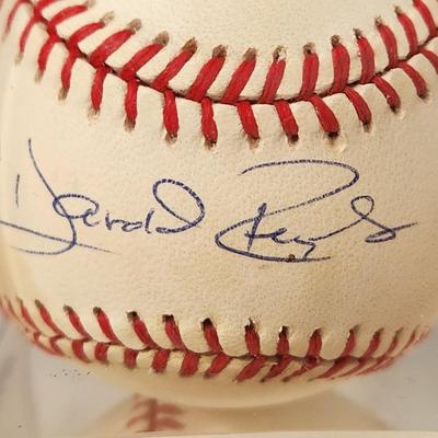 Lot of 4 OMLB Signed Autographed Baseballs Gene Woodling, Harold Reynolds, Larry Sheets, Lonnie Smith