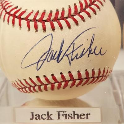 Lot of 4 OMLB Signed Autographed Baseballs Jack Fisher, Rich Dauer, Curt Motton Chuck Diering 54 MVP