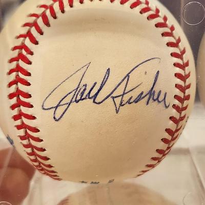 Lot of 4 OMLB Signed Autographed Baseballs Jack Fisher, Rich Dauer, Curt Motton Chuck Diering 54 MVP