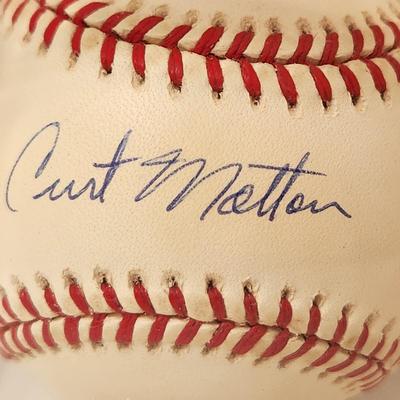 Lot of 4 OMLB Signed Autographed Baseballs Jack Fisher, Rich Dauer, Curt Motton Chuck Diering 54 MVP