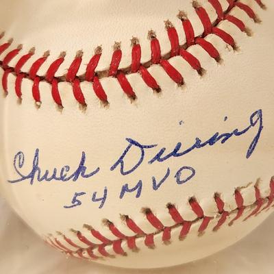Lot of 4 OMLB Signed Autographed Baseballs Jack Fisher, Rich Dauer, Curt Motton Chuck Diering 54 MVP