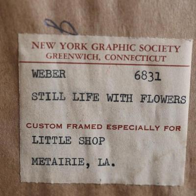 Vintage "Still Life with Flowers" by Weber