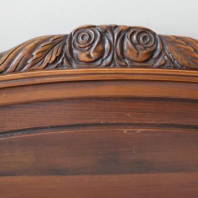 Victorian Walnut Continental Furniture Co. Solid Bed Frame and Night Stand