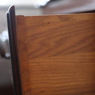 Victorian Walnut Continental Furniture Co. Solid Bed Frame and Night Stand