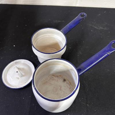 Vintage enamelware double boiler