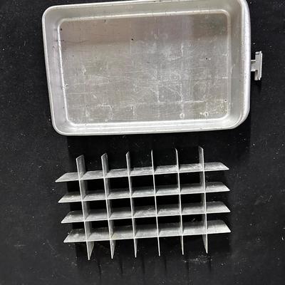 Vintage aluminum ice cube tray
