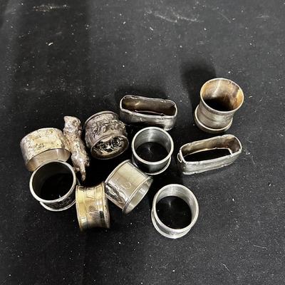 Lot of Silverplate napkin rings (10)