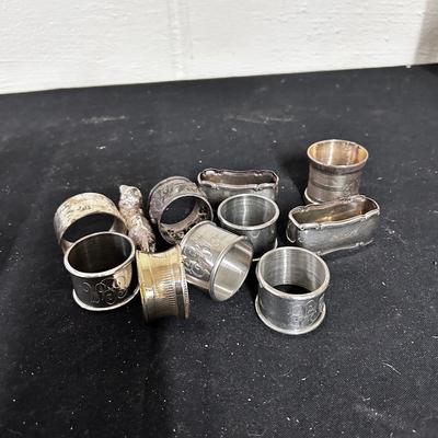 Lot of Silverplate napkin rings (10)