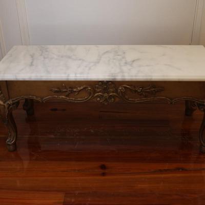 Gold Git Italian Marble Bench