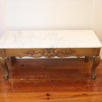 Gold Git Italian Marble Bench