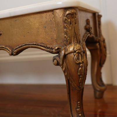 Gold Git Italian Marble Bench