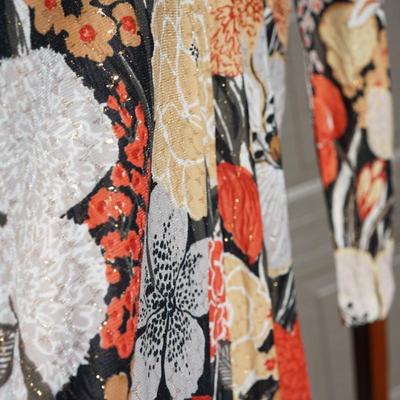 1970's FLORAL FORMAL DRESS SIZE LG