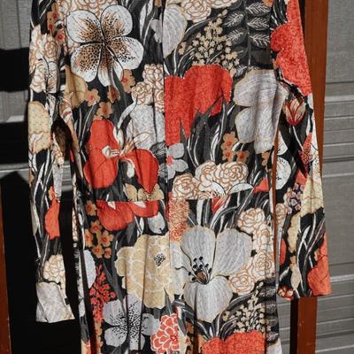 1970's FLORAL FORMAL DRESS SIZE LG