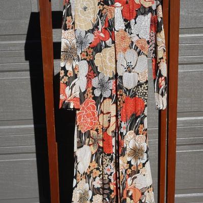 1970's FLORAL FORMAL DRESS SIZE LG