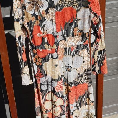 1970's FLORAL FORMAL DRESS SIZE LG