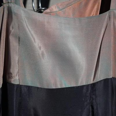 VINTAGE FORMAL DRESS WITH SPAGHETTI STRAPS IN TAFFETA