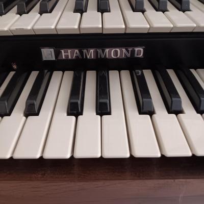 HAMMOND ORGAN WITH ALL THE BELLS AND WHISTLES, PIANO LIGHT AND A BENCH PLUS A LOT OF SHEET MUSIC