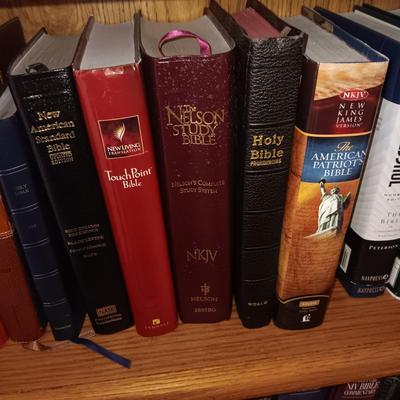 WOODEN ADJUSTABLE BOOKSHELF WITH SPIRITUAL BOOKS