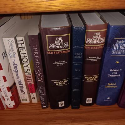 WOODEN ADJUSTABLE BOOKSHELF WITH SPIRITUAL BOOKS