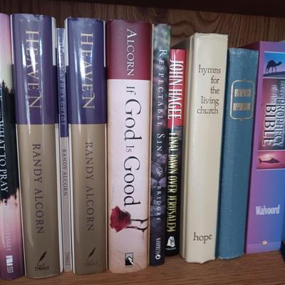 WOODEN ADJUSTABLE BOOKSHELF WITH SPIRITUAL BOOKS