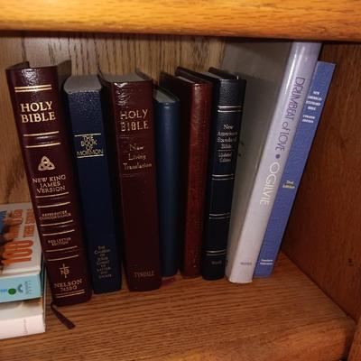 WOODEN ADJUSTABLE BOOKSHELF WITH SPIRITUAL BOOKS