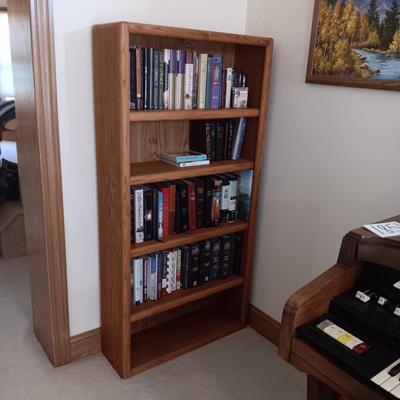 WOODEN ADJUSTABLE BOOKSHELF WITH SPIRITUAL BOOKS