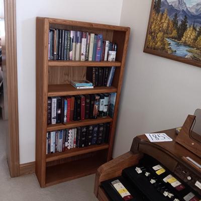 WOODEN ADJUSTABLE BOOKSHELF WITH SPIRITUAL BOOKS