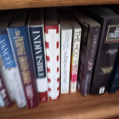 WOODEN ADJUSTABLE BOOKSHELF WITH SPIRITUAL BOOKS