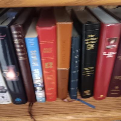 WOODEN ADJUSTABLE BOOKSHELF WITH SPIRITUAL BOOKS