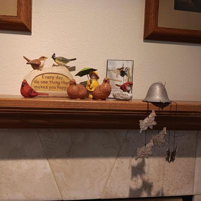 QUAIL SHAKERS, BIRD WIND CHIME AND OTHER BIRD FIGURES