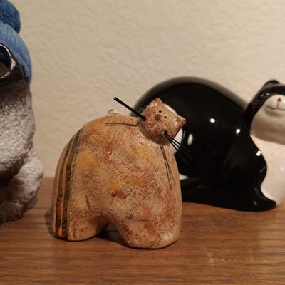 A COLLECTION OF CAT FIGURES