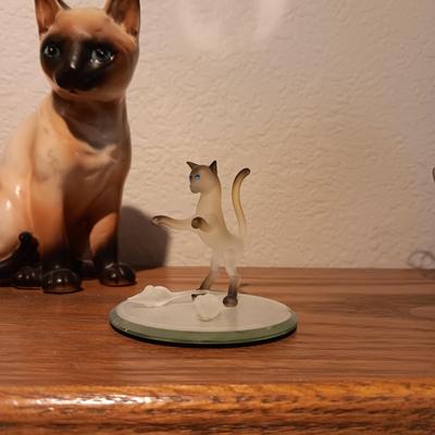 3 CERAMIC CATS, WILLOW TREE HOLDING A CAT AND MORE