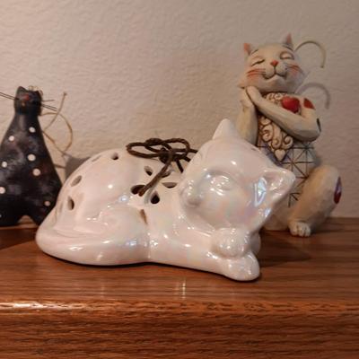 JIM SHORE CAT, PEWTER CAT RING HOLDER, WILLOW TREE ANGEL, MINIATURE CAT BOOKS AND MORE